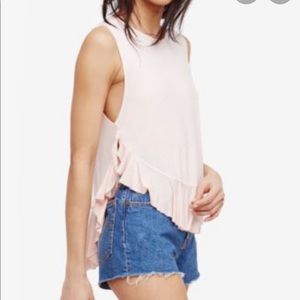 Free People We The Free Uptown Ruffle Tank Top